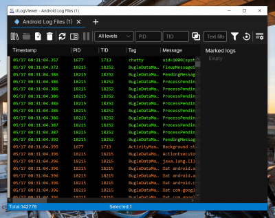 Скриншот приложения ULogViewer - №1