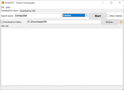 Скриншот приложения Vovsoft Picture Downloader - №1