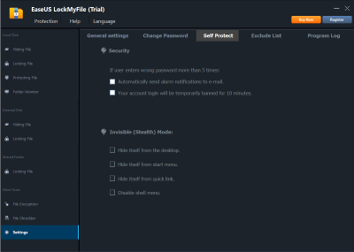 Скриншот приложения EaseUS LockMyFile - №4