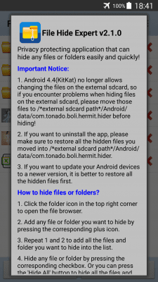 Скриншот приложения File Hide Expert - №7