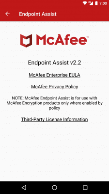 Скриншот приложения McAfee Endpoint Assistant - №3