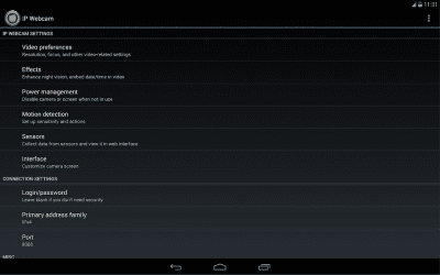 Скриншот приложения IP Webcam - №7