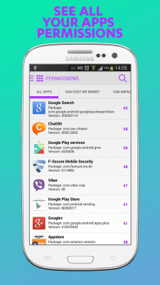 Скриншот приложения F-Secure App Permissions - №3