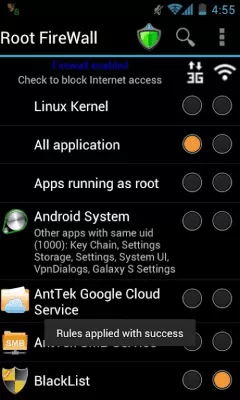 Скриншот приложения Root Firewall Free - №1