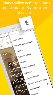 Скриншот приложения Google Chrome для Android - №3