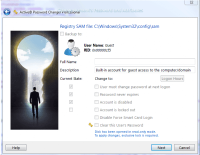 Скриншот приложения Active@ Password Changer - №6