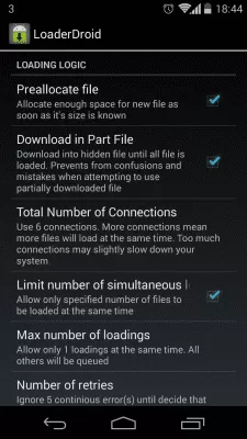 Скриншот приложения Loader Droid менеджер загрузок - №6