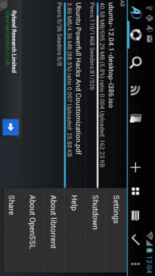 Скриншот приложения aDownloader - torrent download - №5