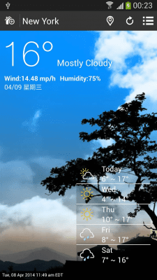 Скриншот приложения Погода от Villacat - №2
