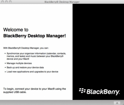 Скриншот приложения BlackBerry Desktop Manager - №1