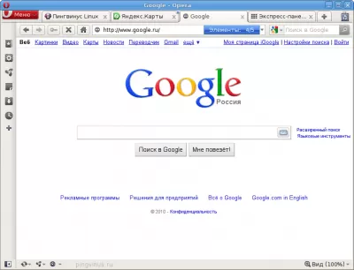 Скриншот приложения Opera для Linux - №1
