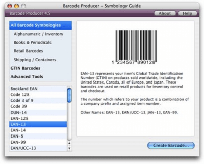 Скриншот приложения Barcode Producer - №1