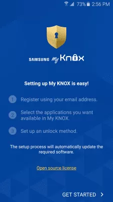 Скриншот приложения Samsung My KNOX - №1