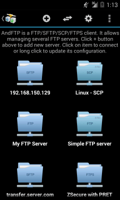 Скриншот приложения AndFTP - №1