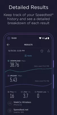 Скриншот приложения Speedtest.net - №7