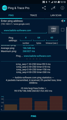 Скриншот приложения Ping and Trace Pro - №2