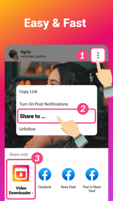 Скриншот приложения Video Downloader for Instagram - №1