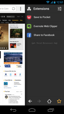 Скриншот приложения Facebook для Next браузера - №2