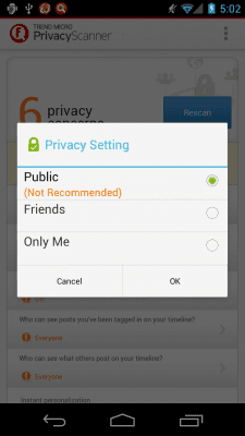 Скриншот приложения Сканер для Facebook - №3