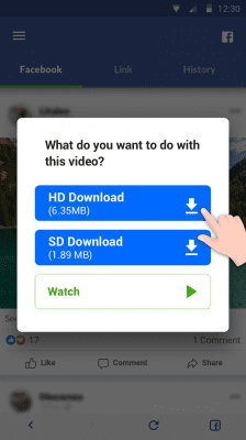 Скриншот приложения Video Downloader for Facebook - №3