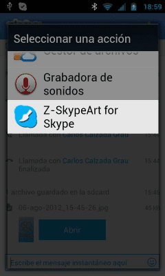 Скриншот приложения Z-SkypeArt для Skype - №5