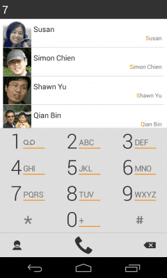 Скриншот приложения exDialer Orange ICS Theme - №1