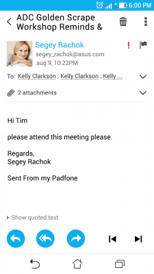 Скриншот приложения ASUS Email - №4