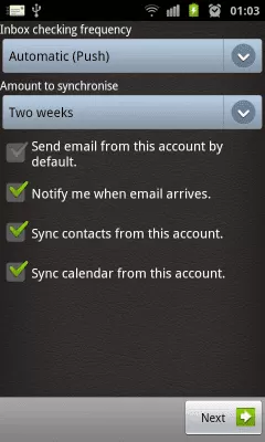 Скриншот приложения ExMail (Exchange) - №2