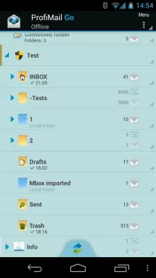 Скриншот приложения ProfiMail Go - №1