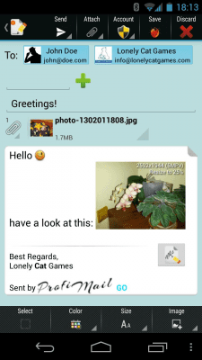 Скриншот приложения ProfiMail Go - №4