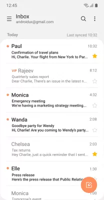 Скриншот приложения Samsung Email - №2