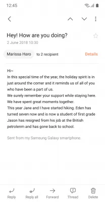 Скриншот приложения Samsung Email - №3