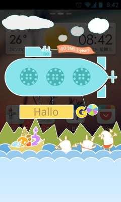 Скриншот приложения GO SMS Pro 2-Anniversary Popup - №3