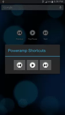 Скриншот приложения Poweramp Media Shortcuts - №2