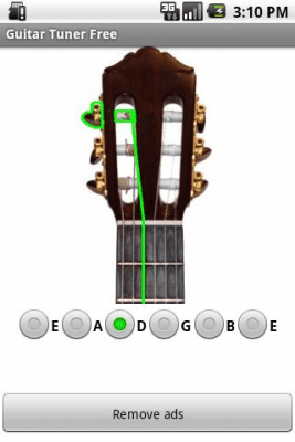 Скриншот приложения Guitar Tuner (Ad free) - №2