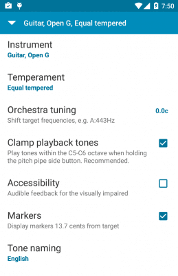 Скриншот приложения Tuner - gStrings Free - №4