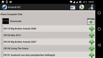 Скриншот приложения Amarok RC - №3