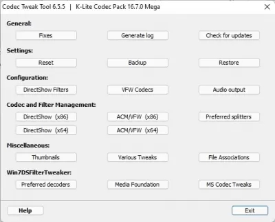 Скриншот приложения K-Lite Codec Pack - №5