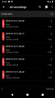 Скриншот приложения ASR MP3 Sound recorder - №3