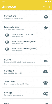 Скриншот приложения JuiceSSH - SSH Client - №1