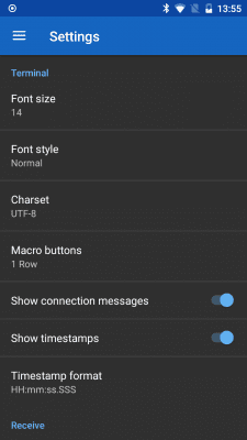 Скриншот приложения Serial Bluetooth Terminal - №6