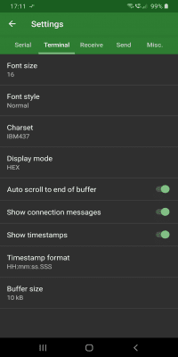Скриншот приложения Serial USB Terminal - №6
