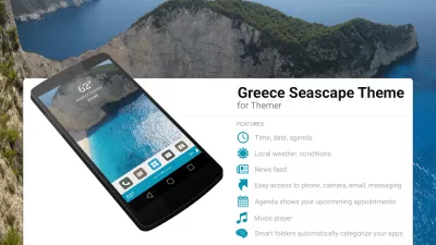 Скриншот приложения MYCOLORSCREEN Greece Seascape Theme - №1