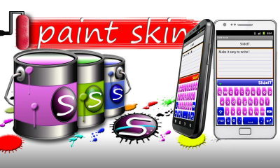 Скриншот приложения SlideIT Paint Style Skin - №1