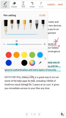 Скриншот приложения Samsung Write on PDF - №3