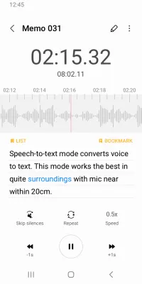 Скриншот приложения Samsung Voice Recorder - №4