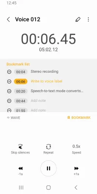 Скриншот приложения Samsung Voice Recorder - №5