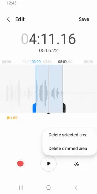 Скриншот приложения Samsung Voice Recorder - №6