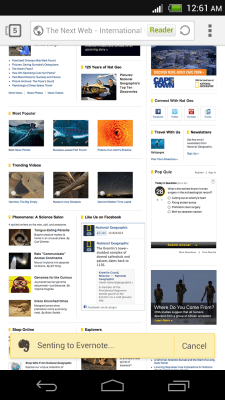 Скриншот приложения Evernote for Next Browser - №5
