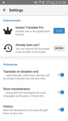 Скриншот приложения Instant Translate - переводчик - №3